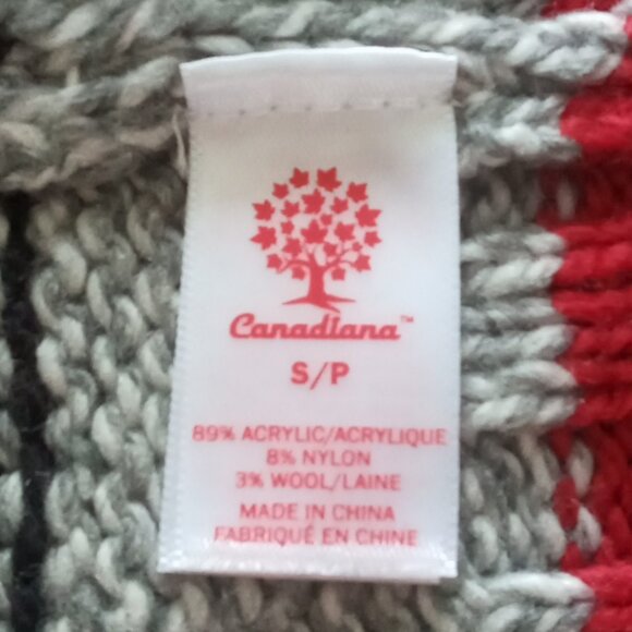 Canadiana Girls Shawl Collar full zip Sweater Size Small - Picture 5 of 5